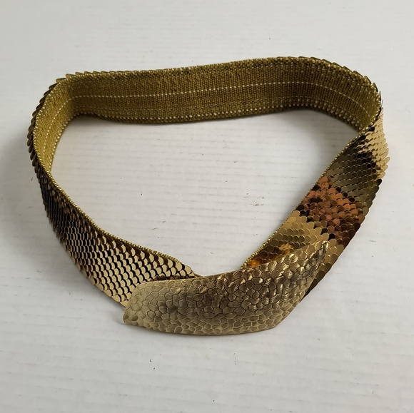 Statement Vintage Gold Metal Snake Belt Stretch main image 9